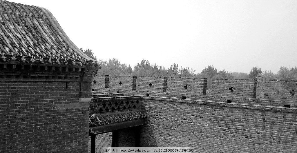 古代民居图片,屋顶 青瓦 围墙 通道 青砖 古代建