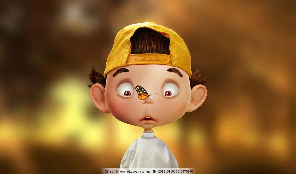 鼻子上的蝴蝶图片