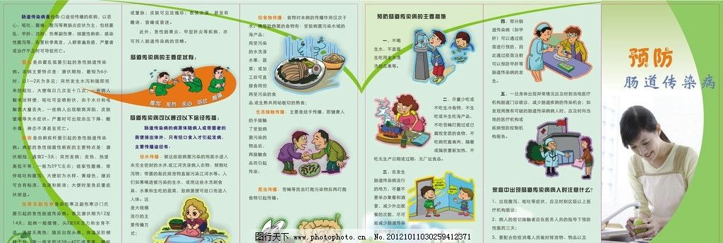 炒菜苍蝇传染病三漫画漫画,卡通图片折页预防肠道海贼王741图片
