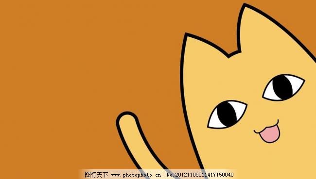 小猫图片,背景 壁纸 宠物 动漫动画 黄色 可爱动