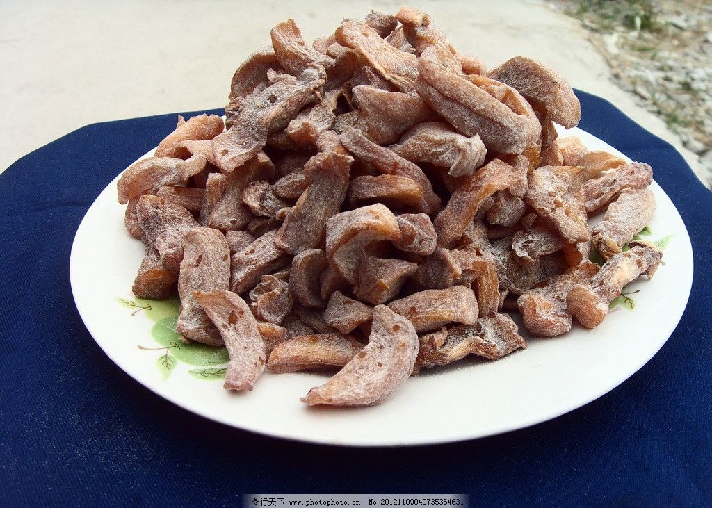 柿子条图片,柿子干 盘子 特产 土特产 其他 餐饮美食-图行天下图库