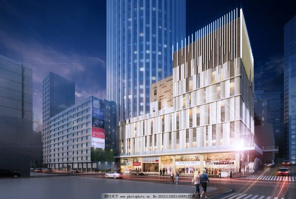 都市建筑 现代建筑 建筑设计商场建筑 都市交通 城市商业区 现代交通