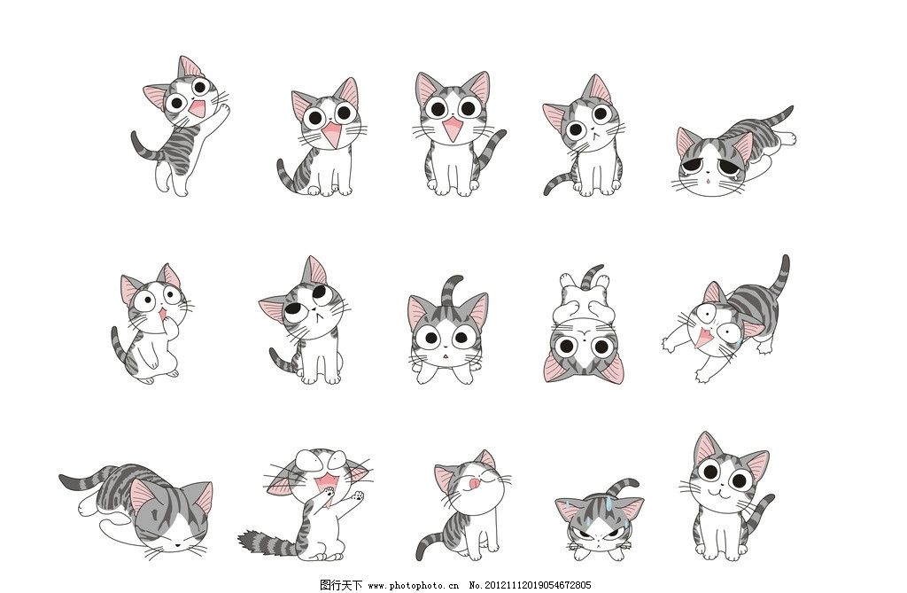 甜甜私房猫 矢量高清图片