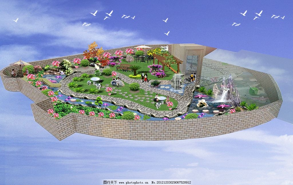 空中花园 花花草草 水木丛生 休闲阳台 绝美风景 其他设计 环境设计