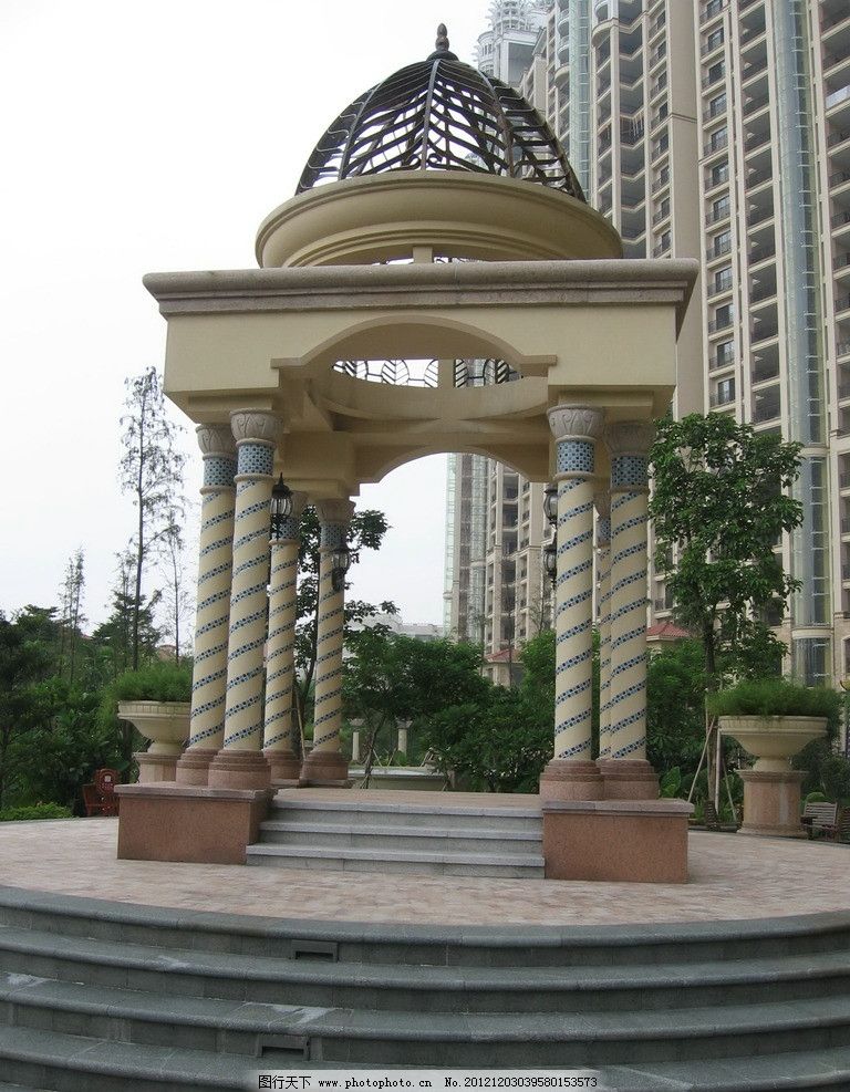 住区景亭 景亭 住区 亭子 居住区景观 景观 景观小品 绿树 植物 灌木 建筑 园林建筑 建筑园林 摄影 欧式 环境设计 环境艺术 欧洲风格 园林 180DPI JPG