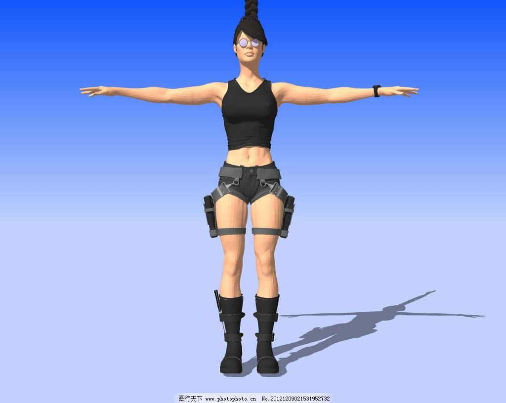 劳拉精细3D模型图片