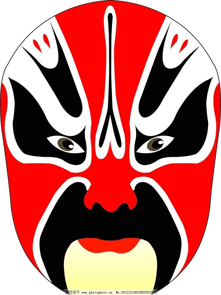 关公京剧脸谱图片_装饰图案_设计元素_图行天下图库
