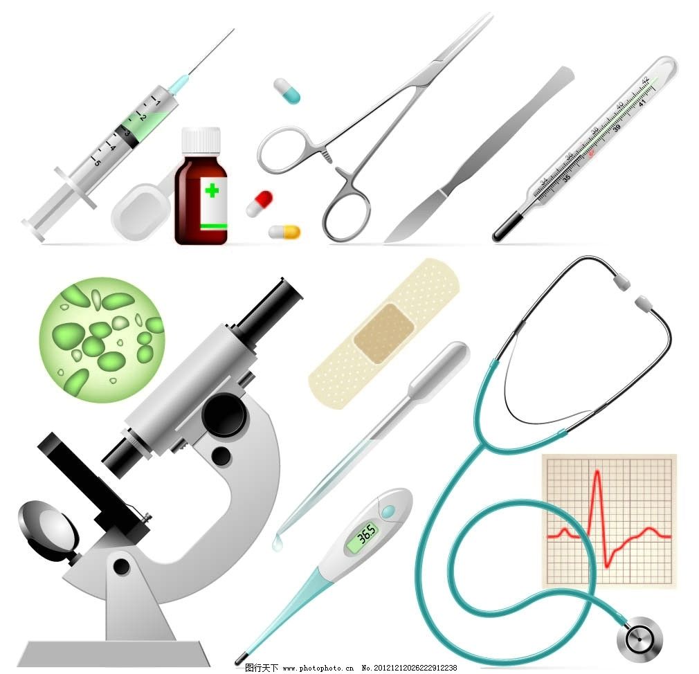 剪刀体温计|药瓶 药 剪刀