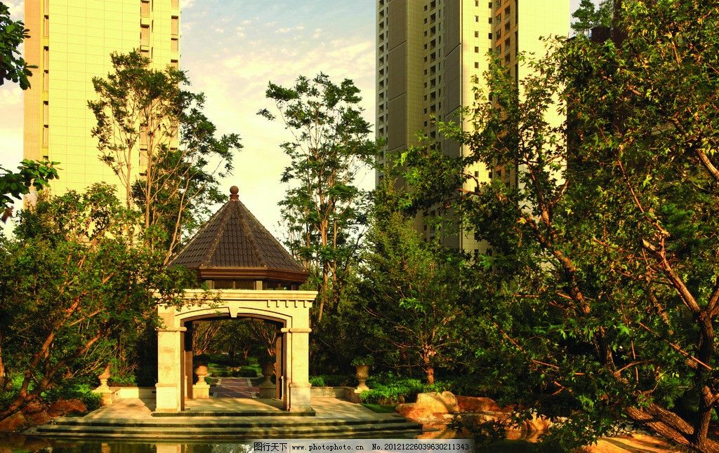 法式欧式皇家园林景观水景 豪宅美景 别墅园林意境图 贵族园林 唯美