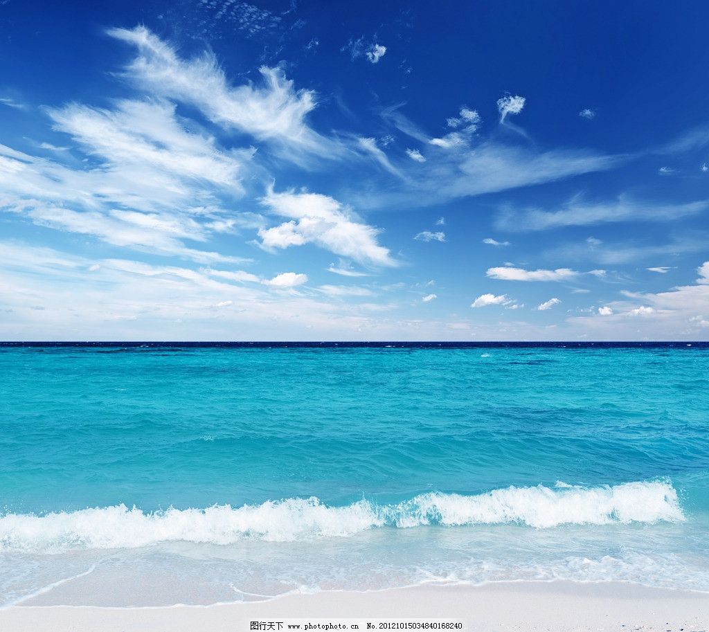 蓝天白云与海面风景图片背景图片下载_1920x1440像素JPG格式_编号15ofk6q5z_图精灵