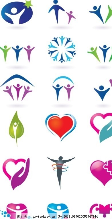 人型logo图片 网页小图标 标志图标 图行天下素材网